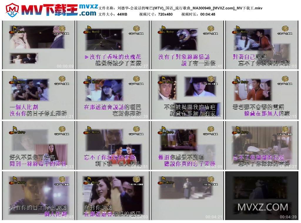 刘德华-会说话的哑巴(MTV)_国语_流行歌曲_MA300949